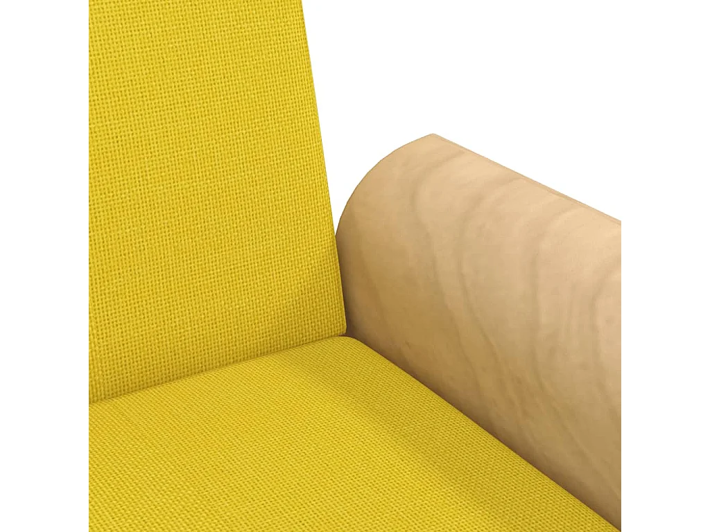 Schlafsofa mit Armlehnen Hellgelb Stoff