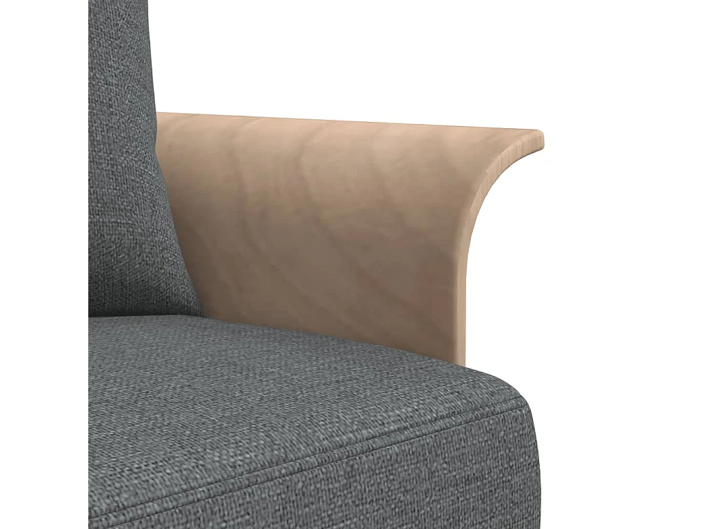 Slaapbank L-vormig 279x140x70 cm stof donkergrijs