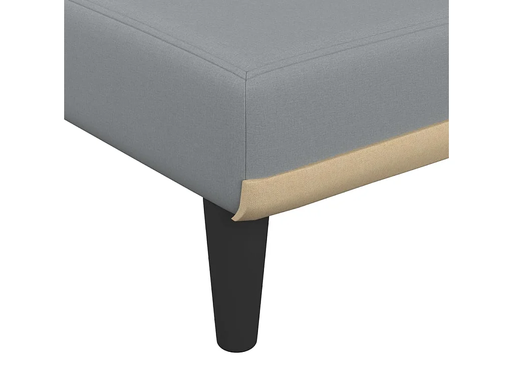 Canapé-lit en forme de L gris clair 260x140x70 cm tissu