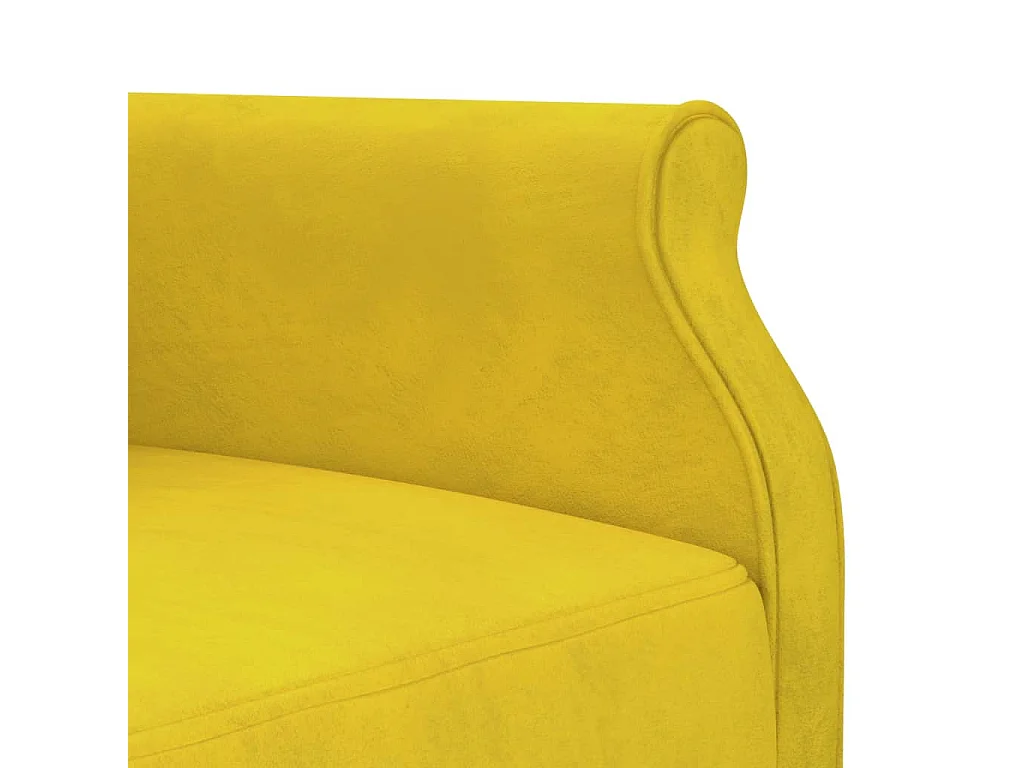 Divano Letto a L Giallo 271x140x70 cm in Velluto