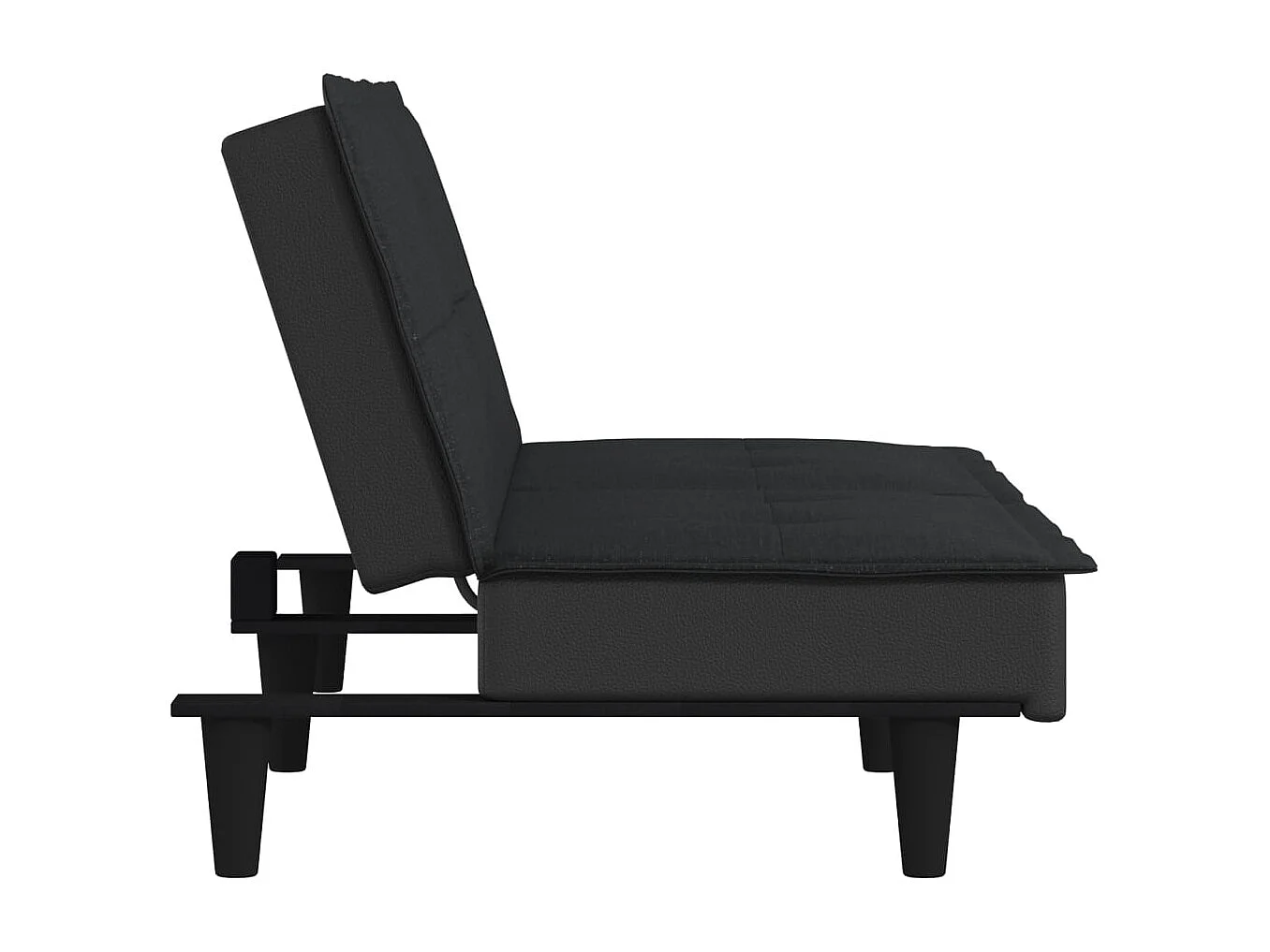 Canapé-lit noir tissu