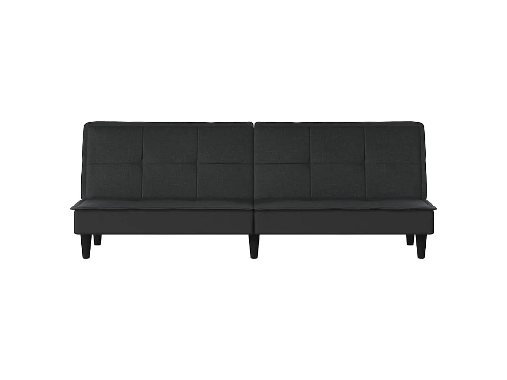 Canapé convertible clic-clac 2 places en tissu noir