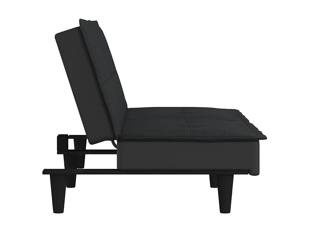 Canapé convertible clic-clac 2 places en tissu noir