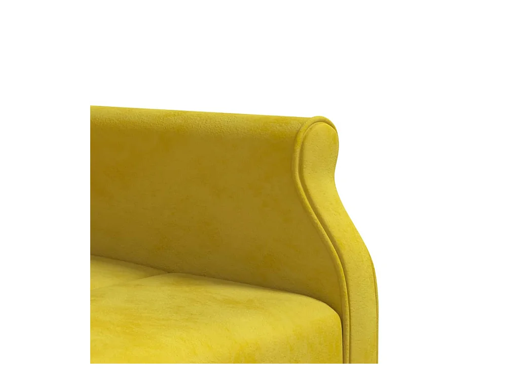 Slaapbank L-vormig 271x140x70 cm fluweel geel