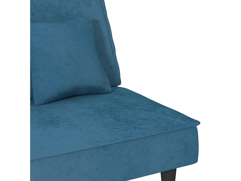 Slaapbank fluweel blauw