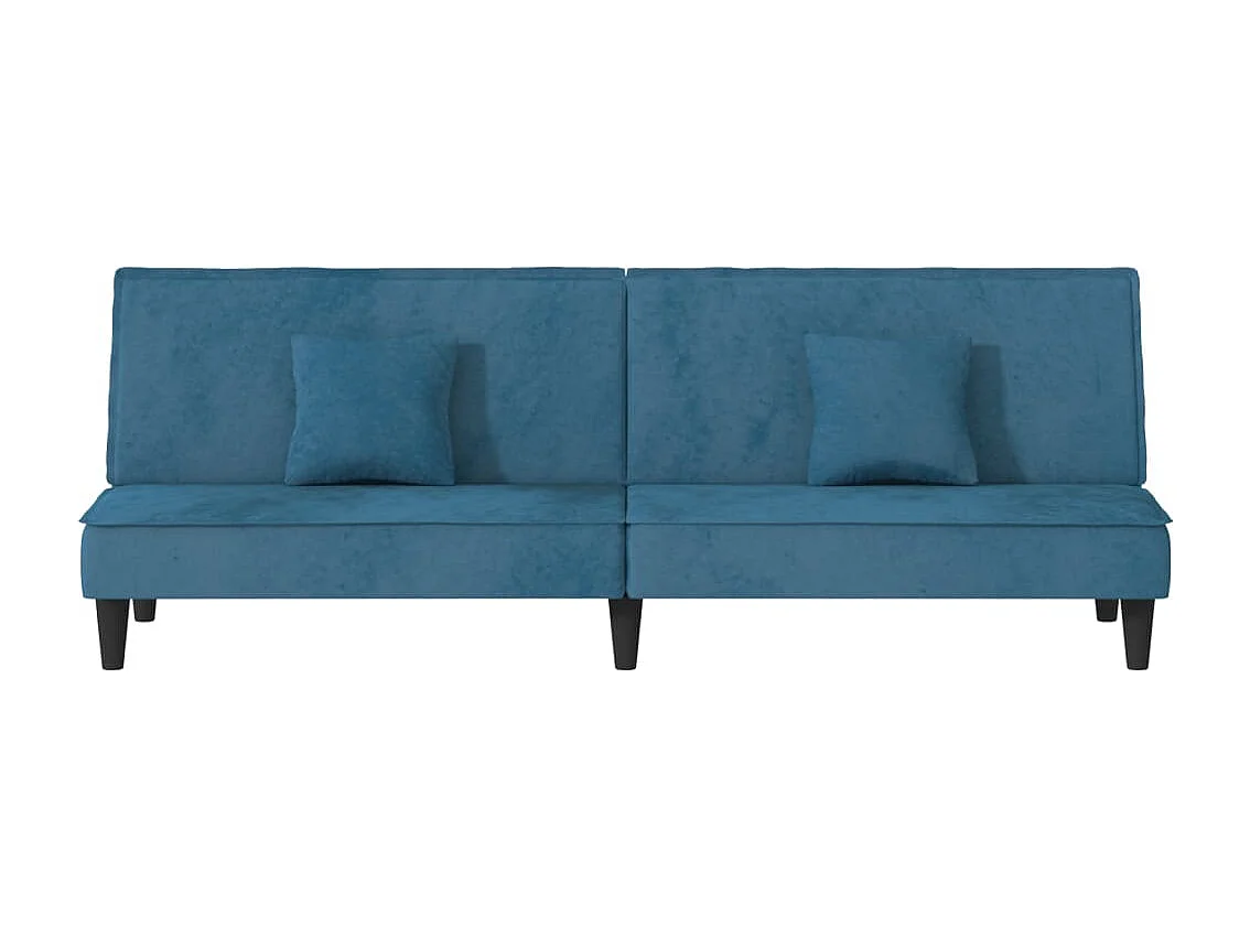 Schlafsofa Blau Samt