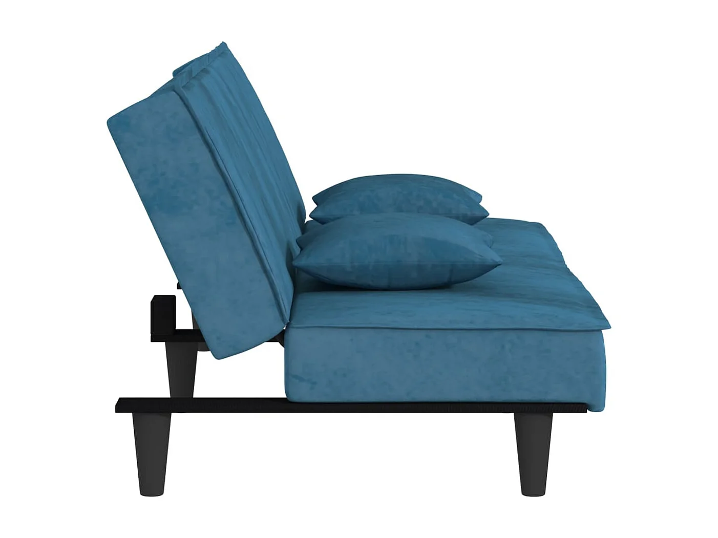 Schlafsofa Blau Samt