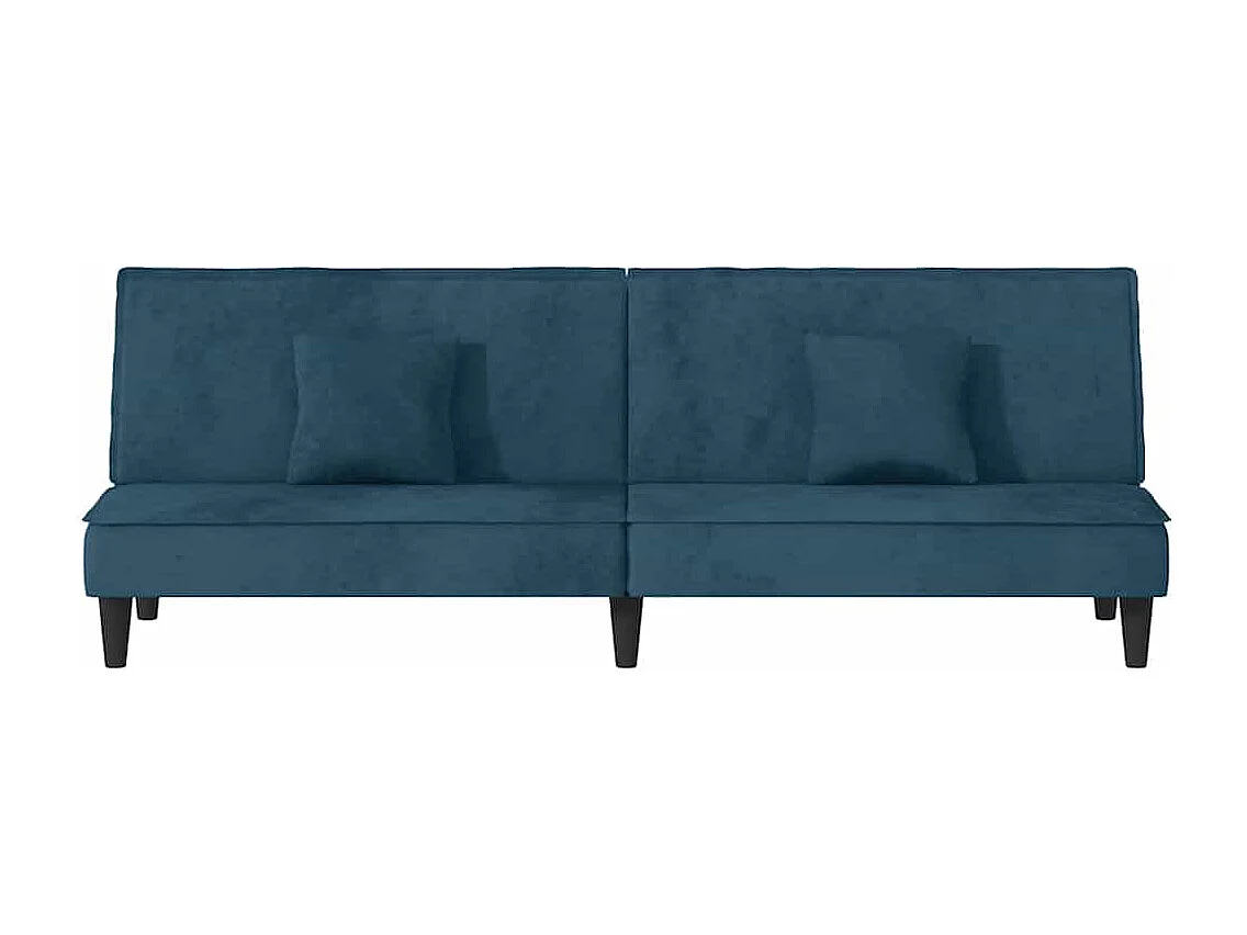 Schlafsofa Blau Samt