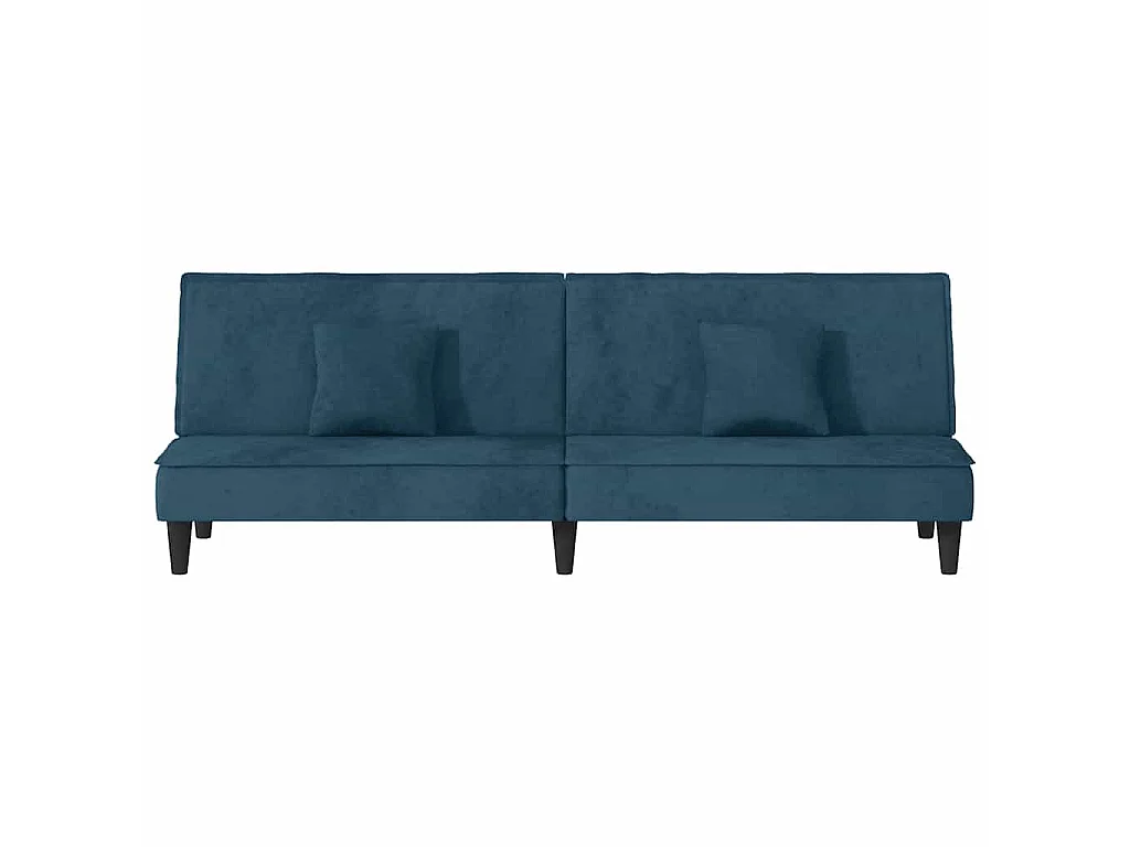 Canapé-lit bleu velours