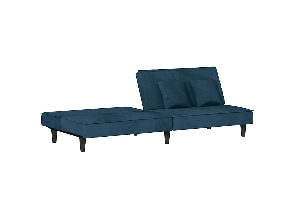 Canapé-lit bleu velours