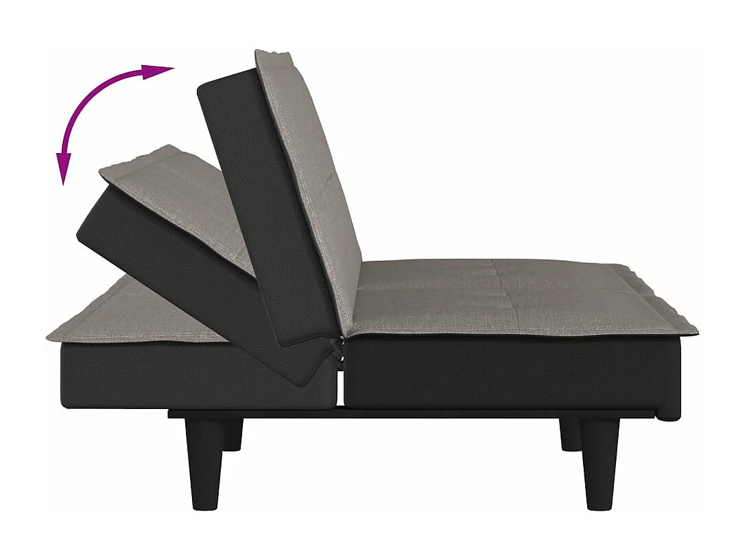 Schlafsofa Taupe Stoff