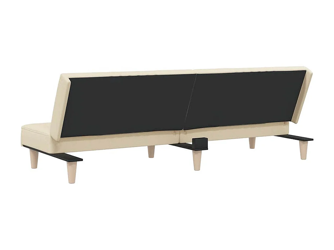 Slaapbank stof crèmekleurig