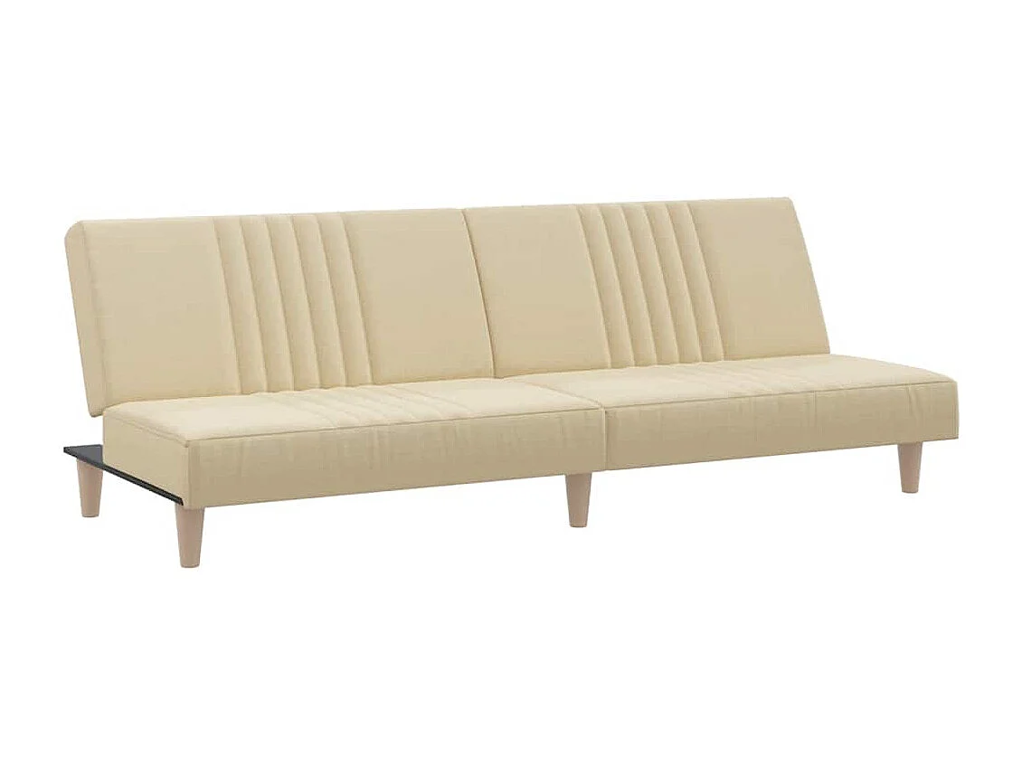 Sofá cama de tela color crema