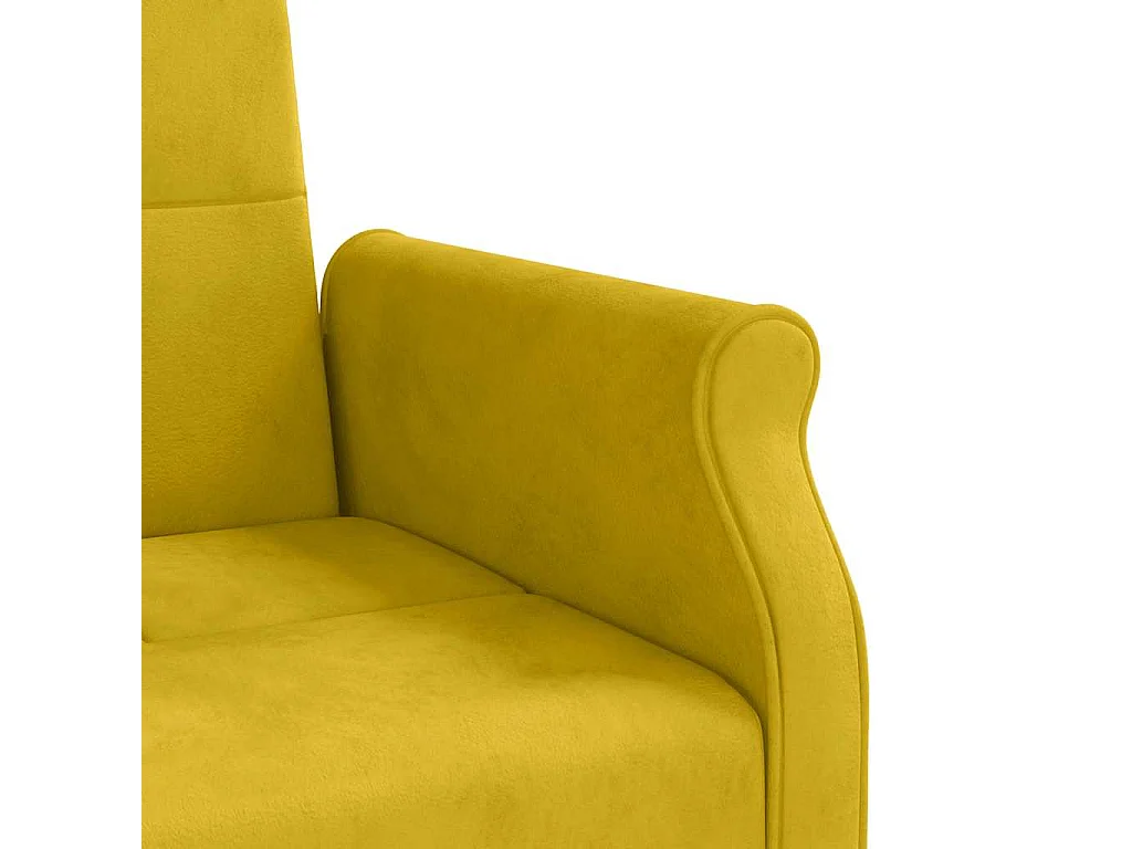 Canapé-lit avec coussins jaune velours