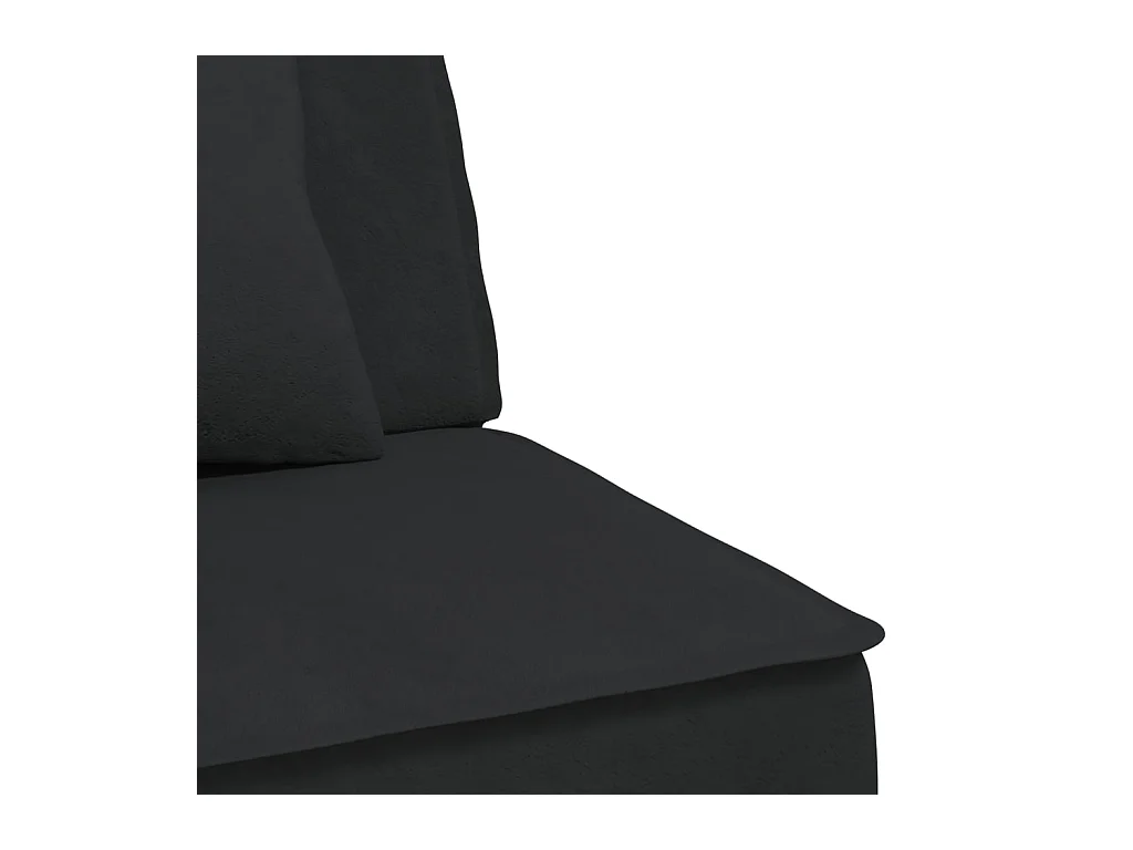 Schlafsofa in L-Form Schwarz 255x140x70 cm Samt