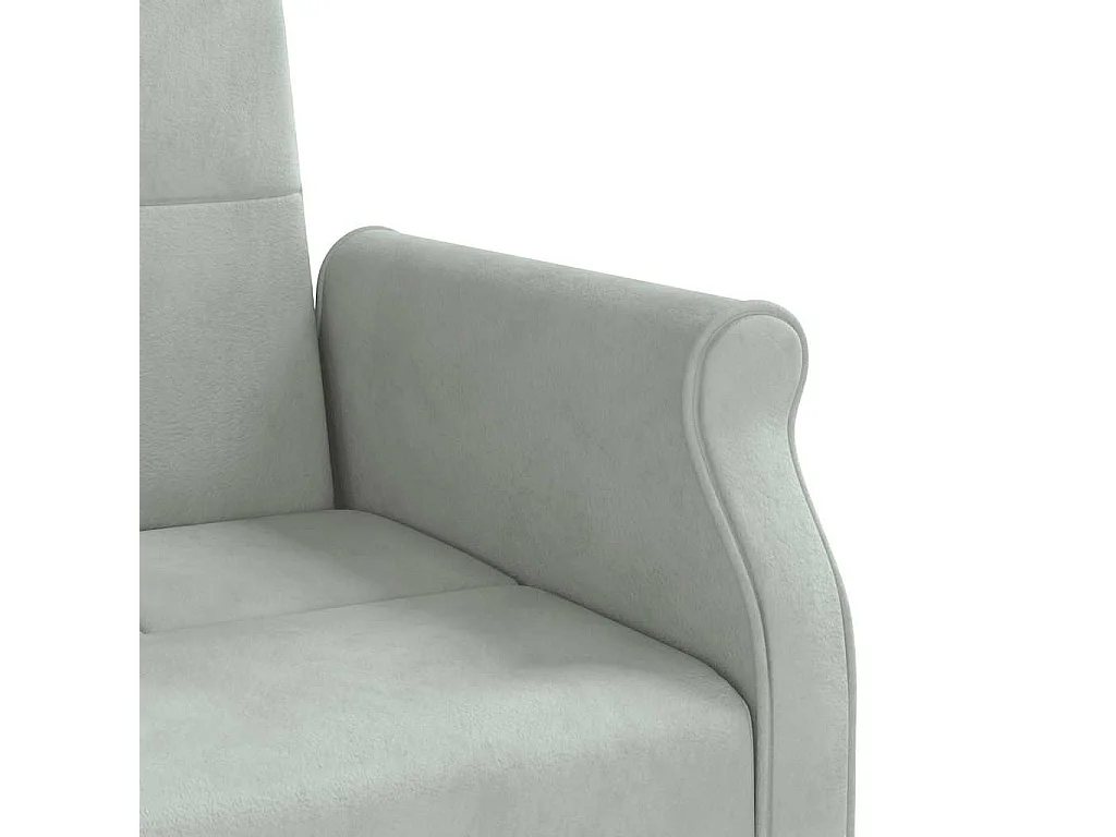 Sofá cama con cojines terciopelo gris claro