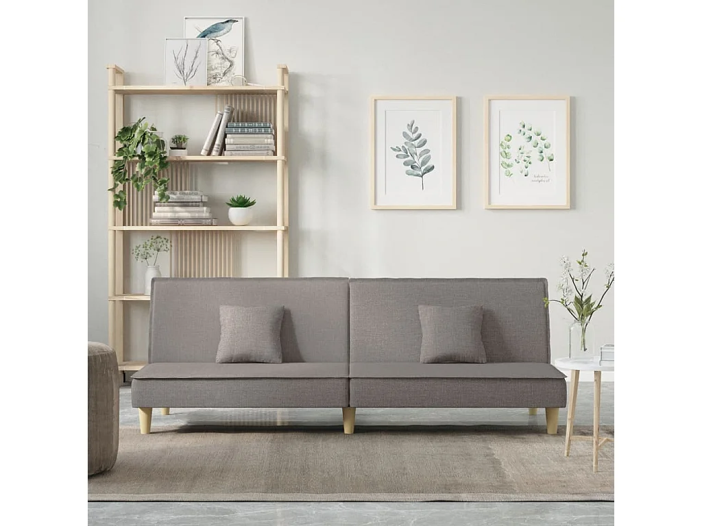 Schlafsofa Taupe Stoff