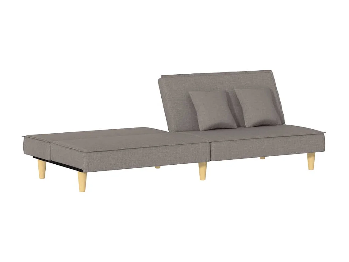 Schlafsofa Taupe Stoff