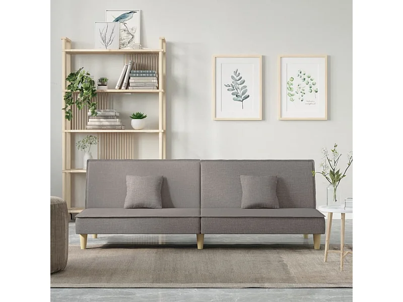 Schlafsofa Taupe Stoff