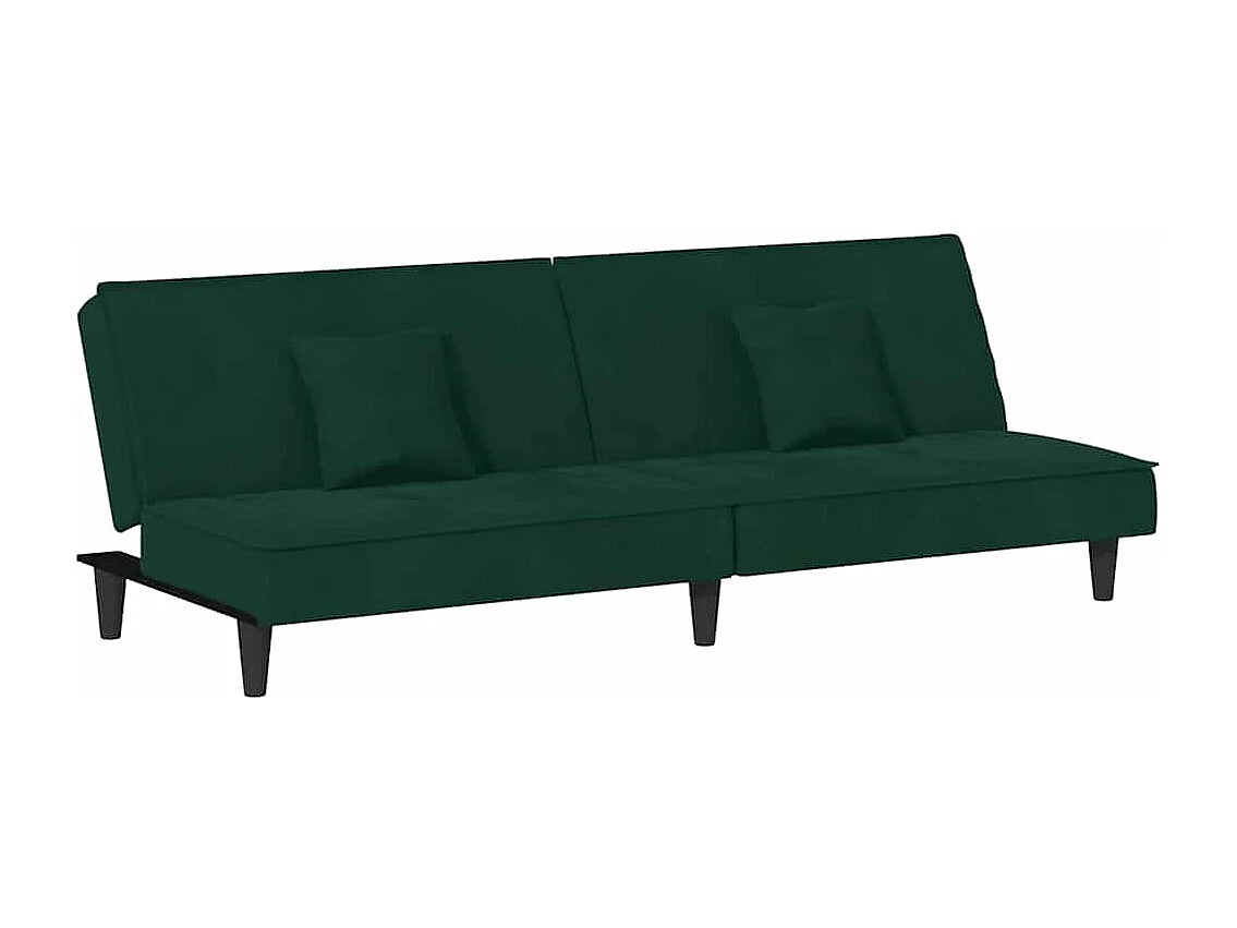 Schlafsofa Dunkelgrün Samt