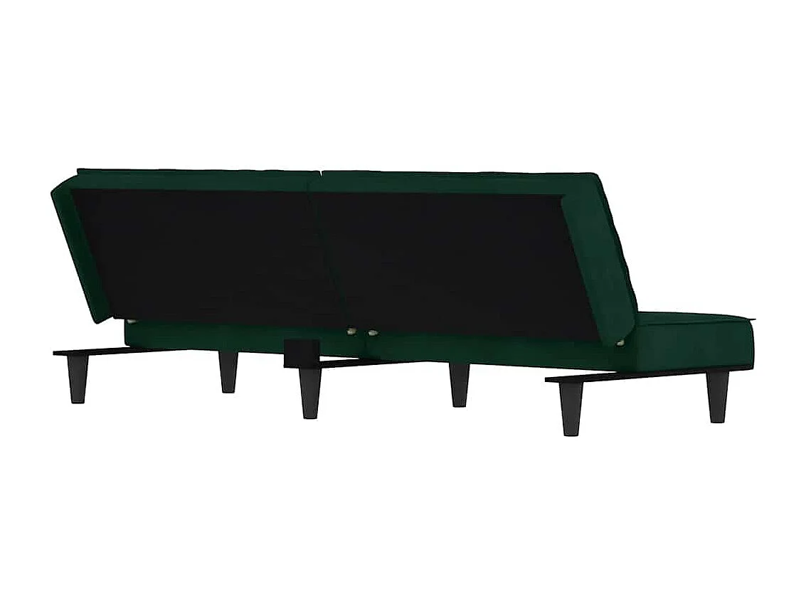 Schlafsofa Dunkelgrün Samt