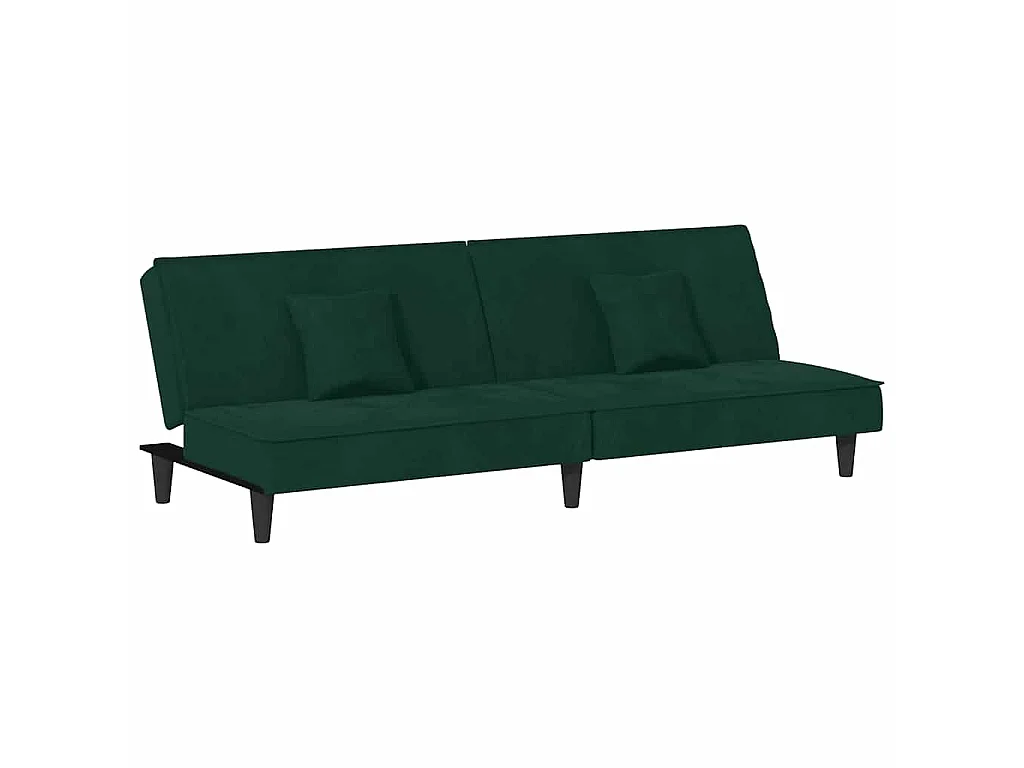 Schlafsofa Dunkelgrün Samt