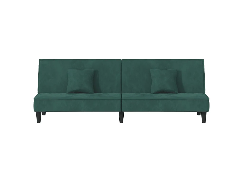 Schlafsofa Dunkelgrün Samt