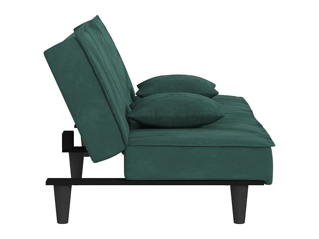 Schlafsofa Dunkelgrün Samt