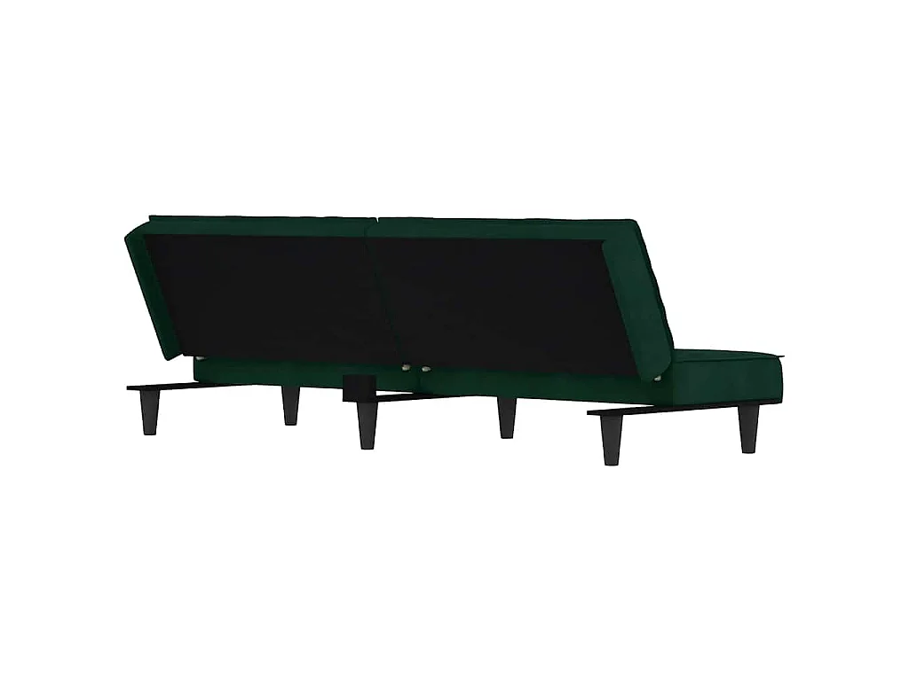 Schlafsofa Dunkelgrün Samt