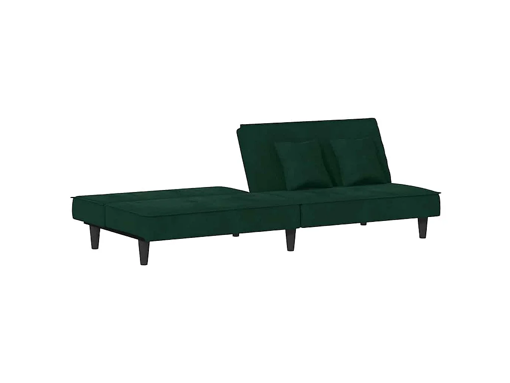 Schlafsofa Dunkelgrün Samt