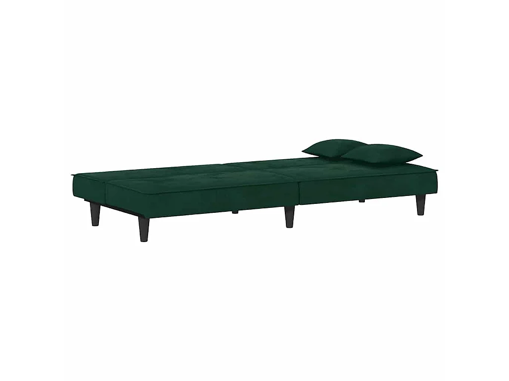 Schlafsofa Dunkelgrün Samt