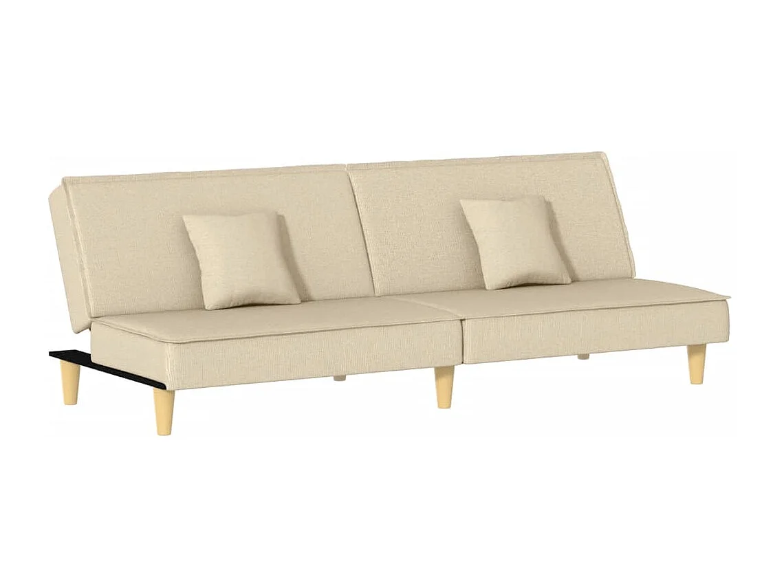 Schlafsofa Creme Stoff