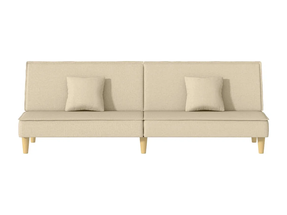 Schlafsofa Creme Stoff