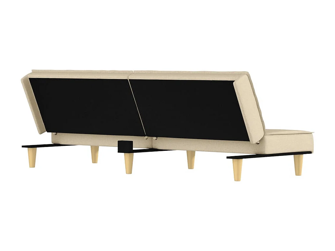 Schlafsofa Creme Stoff