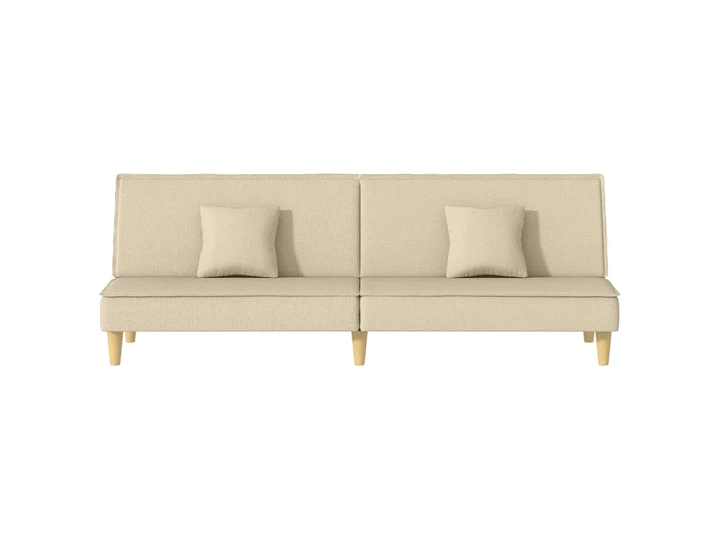 Schlafsofa Creme Stoff