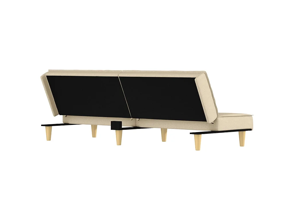 Schlafsofa Creme Stoff
