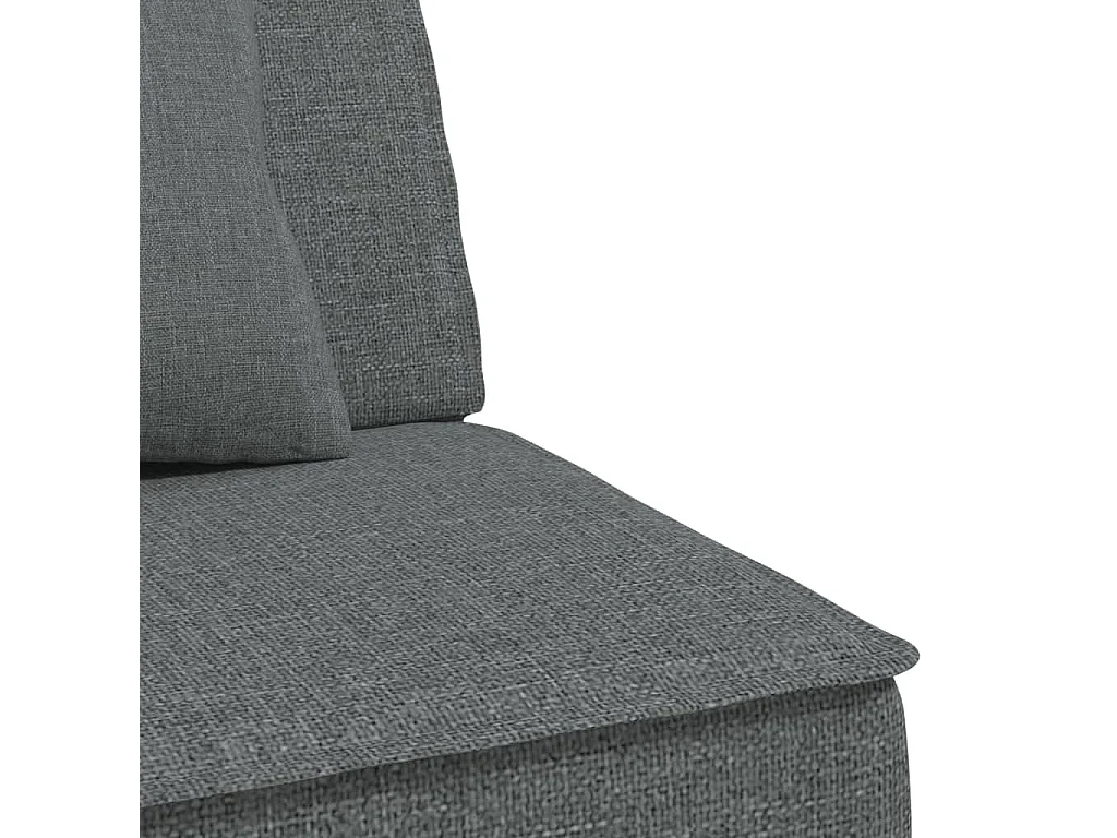 Sofá-cama em forma de L 255x140x70 cm tecido cinzento-escuro