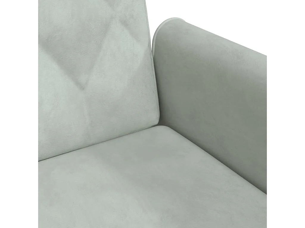 Sofá-cama com apoio de braços veludo cinzento-claro