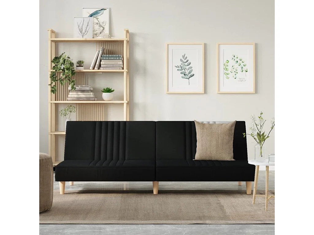 Slaapbank stof zwart