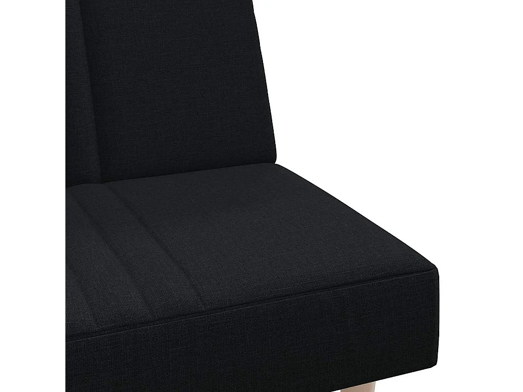 Canapé convertible clic-clac 2 places en tissu noir