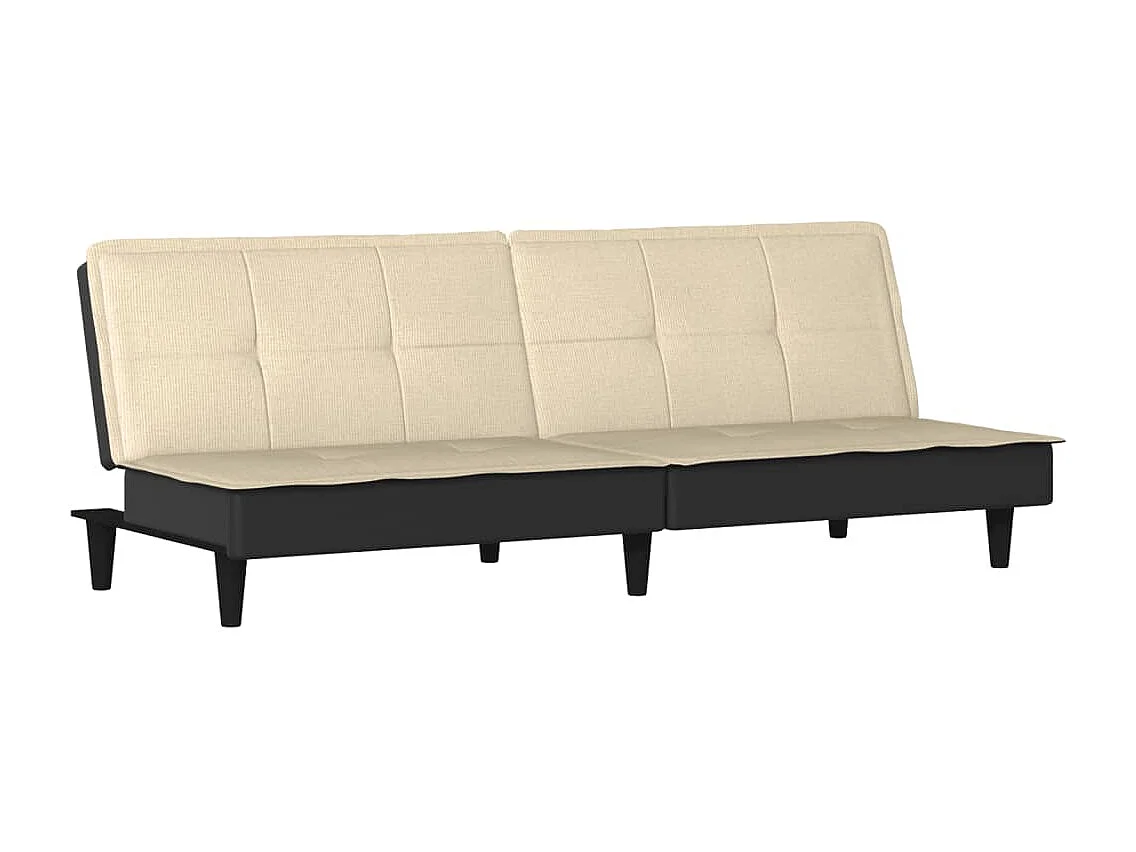 Slaapbank stof crèmekleurig