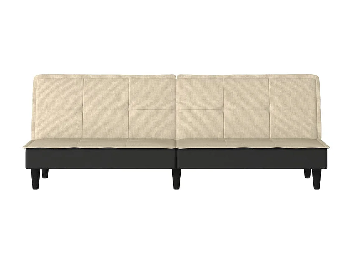 Slaapbank stof crèmekleurig