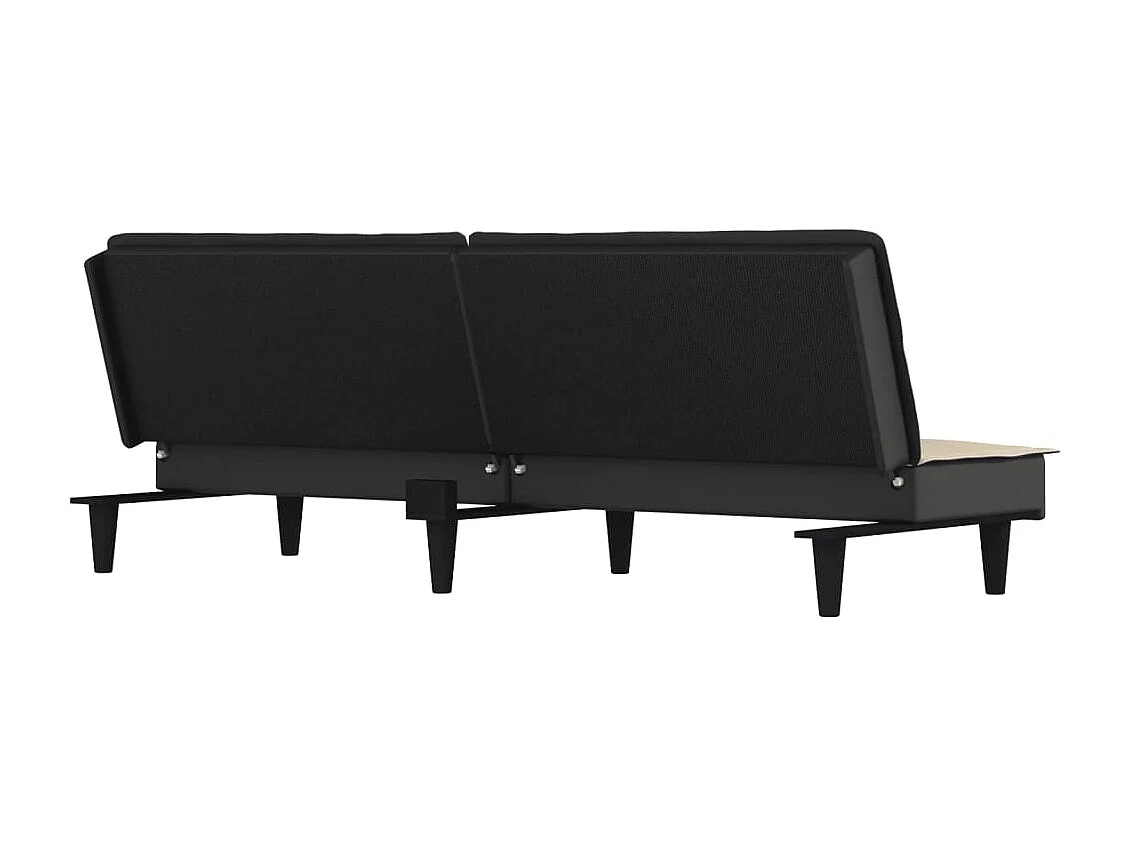 Slaapbank stof crèmekleurig