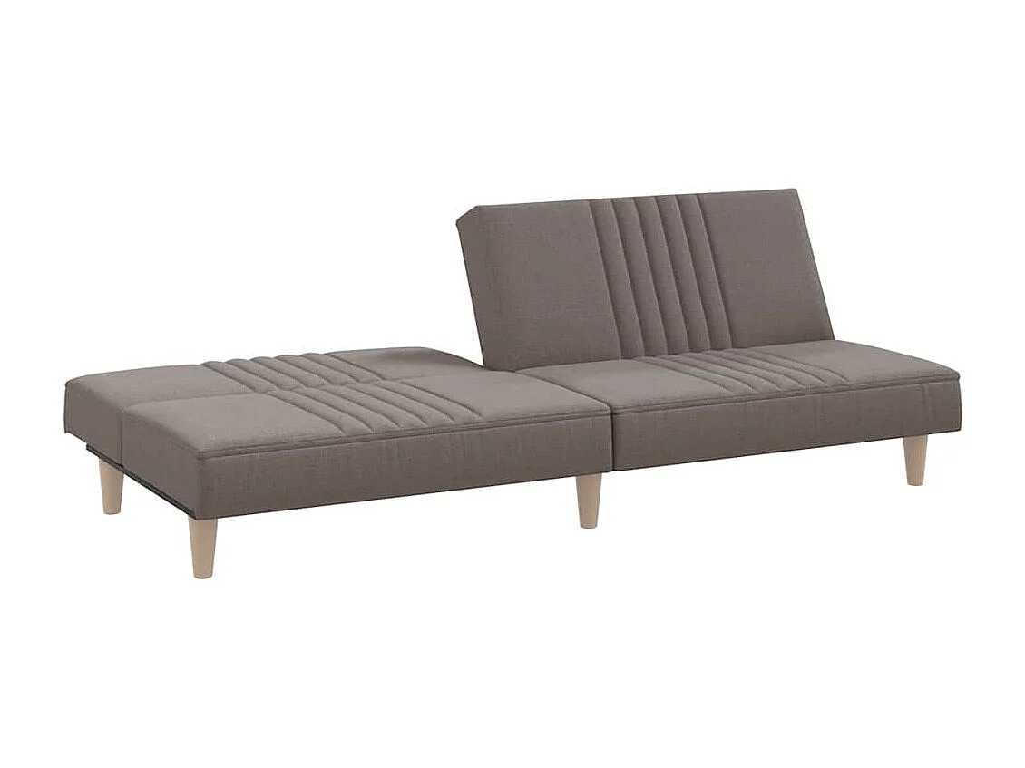 Canapé-lit taupe tissu