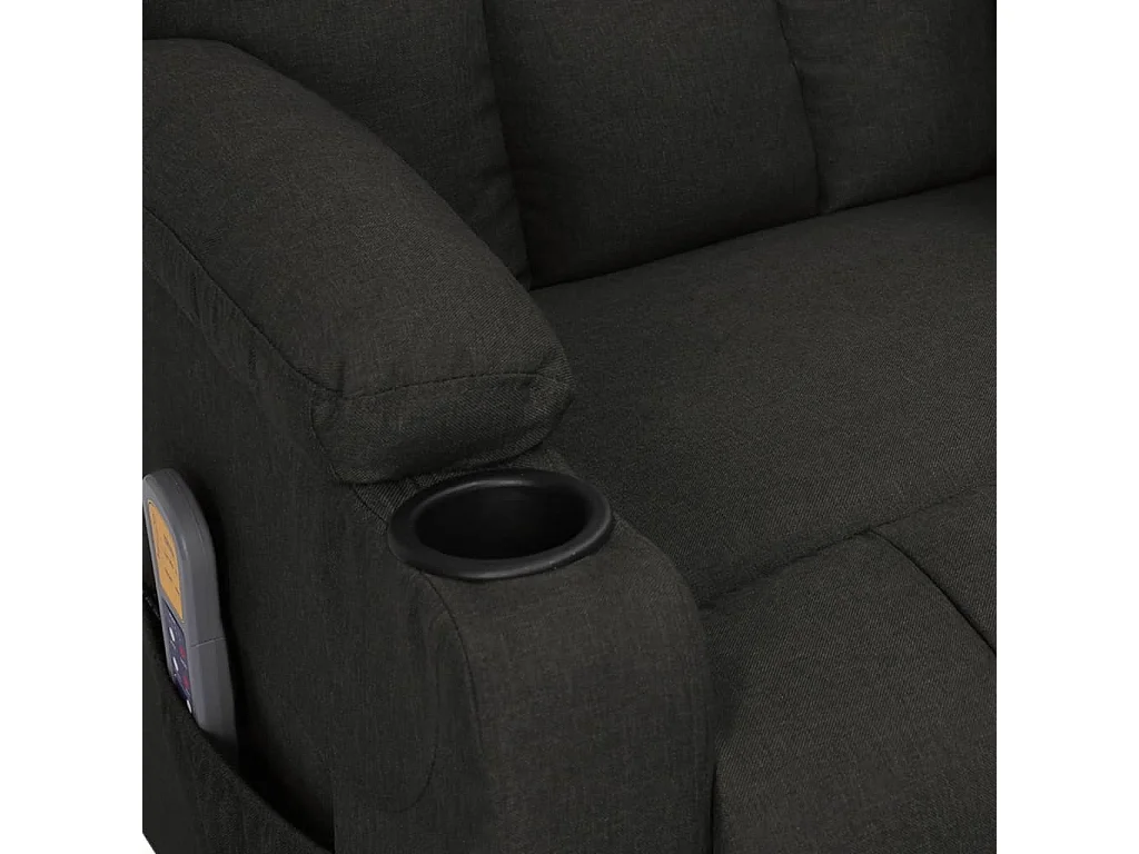 Massagesessel Elektrisch Schwarz Stoff