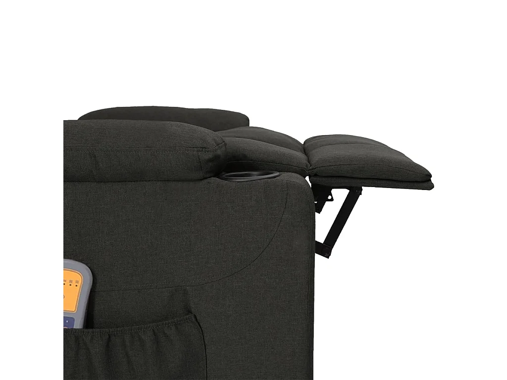 Massagesessel Elektrisch Schwarz Stoff