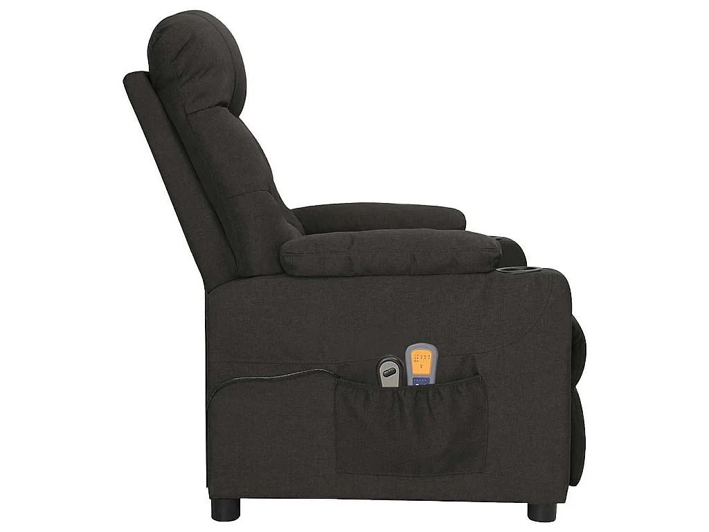 Massagesessel Elektrisch Schwarz Stoff