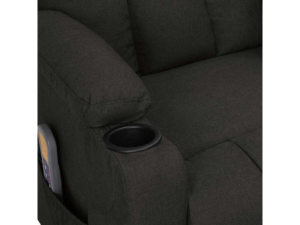 Massagesessel Elektrisch Schwarz Stoff