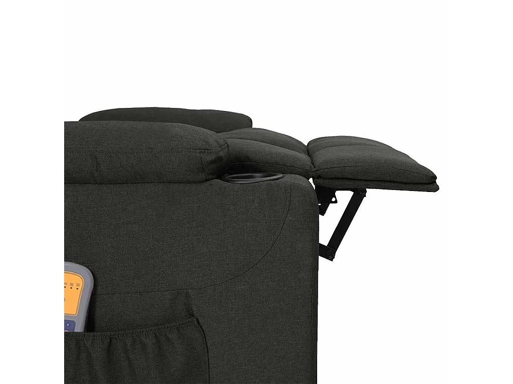 Massagesessel Elektrisch Schwarz Stoff