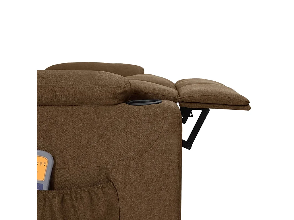 Massagesessel Elektrisch Braun Stoff